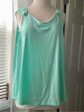 NWT Only Tory Mint Ring-Detail Sleeveless Tank